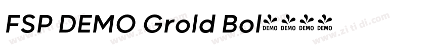 FSP DEMO Grold Bol字体转换 FSP DEMO Grold Bol字体转换